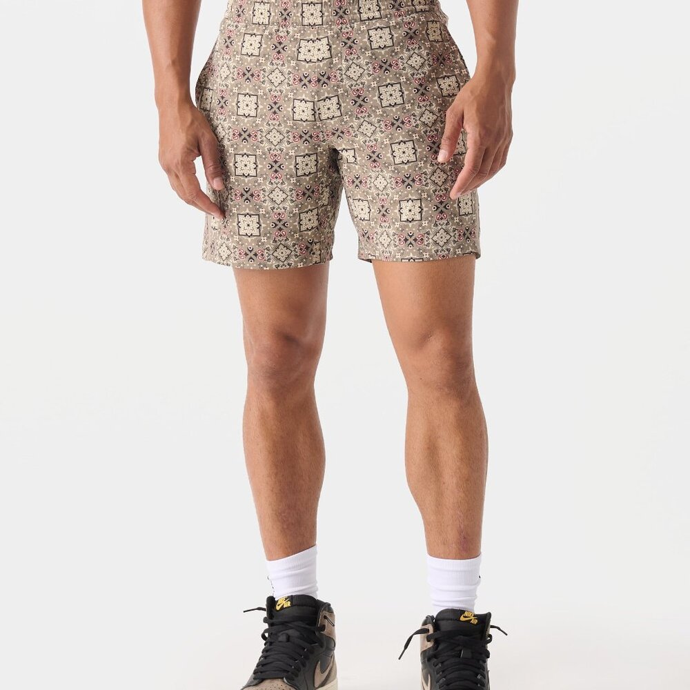 Legends Bishop Short Micro Paisley Taupe Size XLXL / 7” / Liner